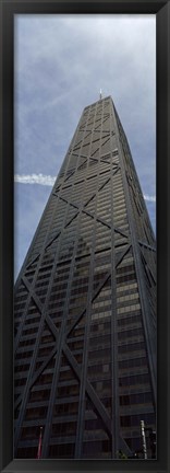 Framed Low angle view of a building, Hancock Building, Chicago, Cook County, Illinois, USA Print