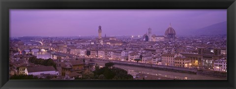 Framed Twilight, Florence, Italy Print