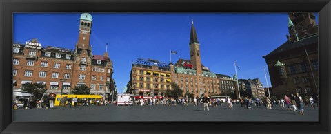 Framed City Hall Square, Copenhagen, Denmark Print