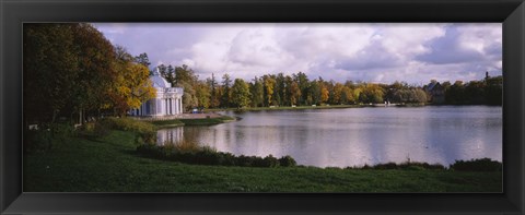 Framed Palace at the lakeside, Catherine Palace, Pushkin, St. Petersburg, Russia Print