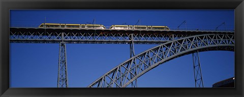 Framed Low angle view of a bridge, Dom Luis I Bridge, Duoro River, Porto, Portugal Print