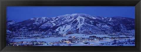 Framed Tourists at a ski resort, Mt Werner, Steamboat Springs, Routt County, Colorado, USA Print