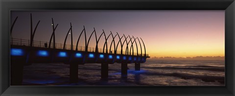 Framed New pier constructed on beach front, Umhlanga, Durban, KwaZulu-Natal, South Africa Print