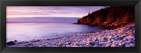 Framed Sunset over the coast, Acadia National Park, Maine Print