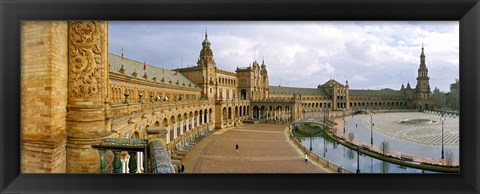 Framed Recently restored palace, Plaza De Espana, Seville, Andalusia, Spain Print
