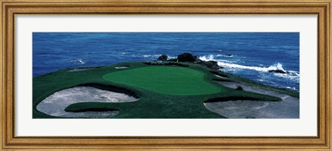 Framed Pebble Beach Golf Course 8th Green Carmel CA Print
