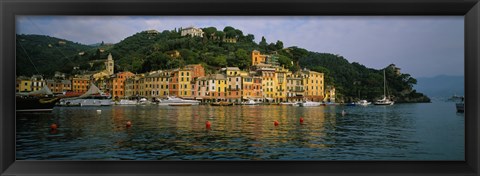 Framed Town at the waterfront, Portofino, Italy Print
