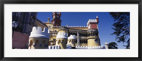 Framed Palace in a city, Palacio Nacional Da Pena, Sintra, Lisbon, Portugal Print
