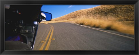 Framed Motorcycle on a road, California, USA Print