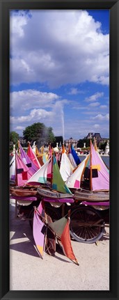 Framed Sailboats Tuilleries Paris France Print