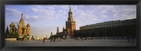 Framed Cathedral at a town square, St. Basil&#39;s Cathedral, Red Square, Moscow, Russia Print