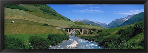 Framed Railway Bridge Switzerland Print