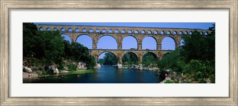 Framed Pont du Gard Roman Aqueduct Provence France Print