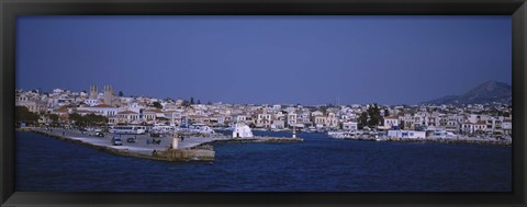 Framed Buildings on the waterfront, Aegina, Saronic Gulf Islands, Greece Print
