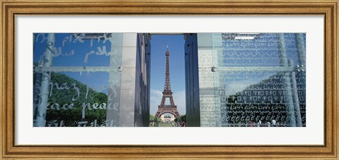 Framed Eiffel Tower through a Window, Paris, France Print