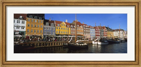 Framed Buildings On The Waterfront, Nyhavn, Copenhagen, Denmark Print