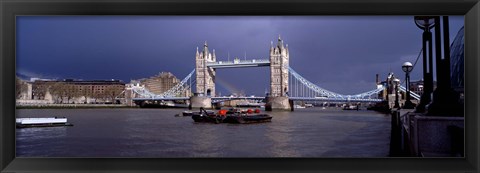 Framed Bridge Over A River, Tower Bridge, London, England, United Kingdom Print