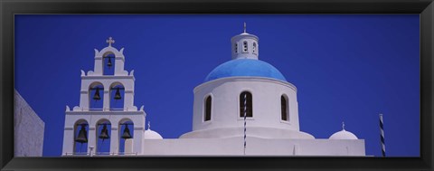 Framed High section view of a church, Oia, Santorini, Greece Print