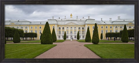 Framed Facade of a palace, Peterhof Grand Palace, St. Petersburg, Russia Print