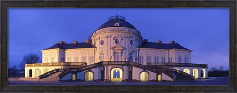 Framed Castle Solitude lit up at night, Stuttgart, Baden-Wurttemberg, Germany Print