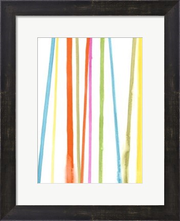 Framed Cabana Stripes II Print