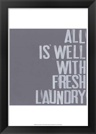 Framed Fresh Laundry I Print