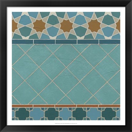 Framed Moroccan Tile I Print