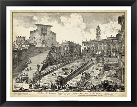 Framed Veduta del Romano Campidoglio Print