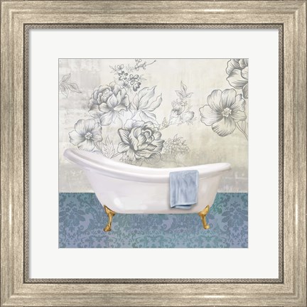 Framed Garden Bath II Print
