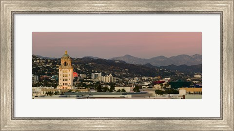 Framed Beverly Hills City Hall, Beverly Hills, West Hollywood, Hollywood Hills, California Print