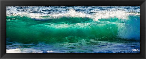 Framed Wave splashing on the beach, Todos Santos, Baja California Sur, Mexico Print