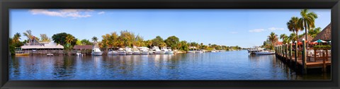 Framed Intercoastal waterway at West Palm Beach, Palm Beach County, Florida, USA Print