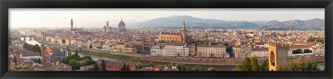Framed High angle view of the city from Piazzale Michelangelo, Florence, Tuscany, Italy Print