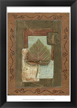 Framed Leaf Quartet III Print