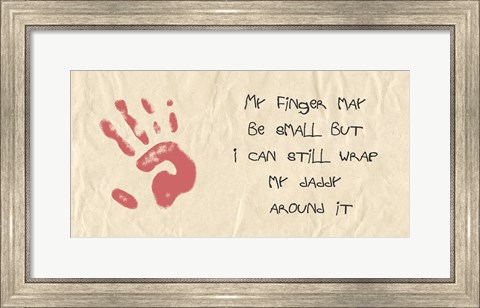 Framed My Finger May Be Small Kids Writing Print