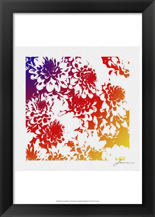 Framed Floral Brights III Print
