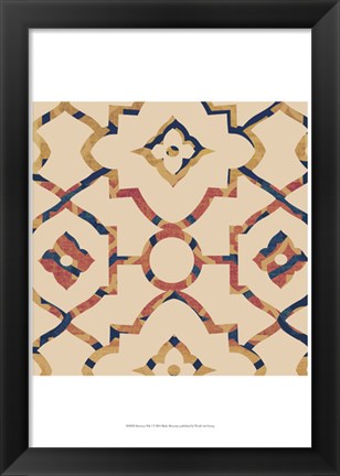 Framed Morocco Tile I Print