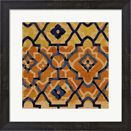 Framed Morocco Tile V Print