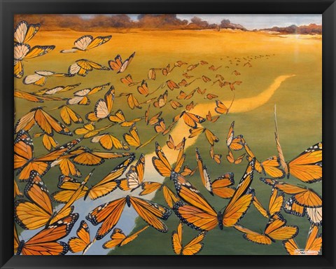 Framed Monarch Migration Print