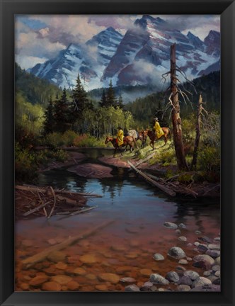 Framed Ridin&#39; the High Country Print