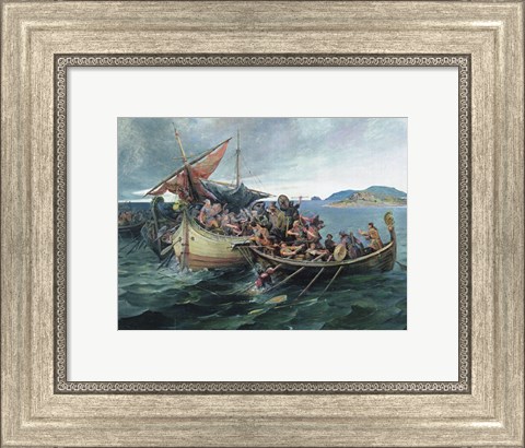 Framed Battle of Svolder Print