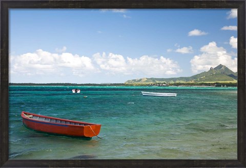 Framed Fishing Boat, Trou D&#39;Eau Douce, Mauritius Print