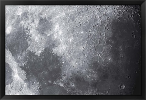 Framed Close up view of the Moon Print