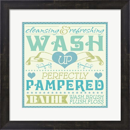 Framed Wash Up VI Print
