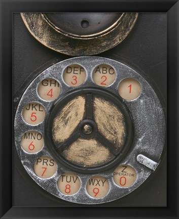 Framed Old Vintage Pay Phone II Print
