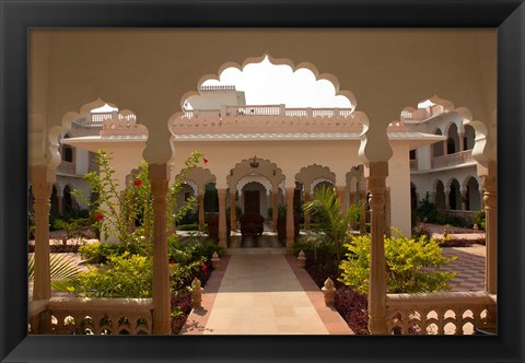 Framed Hotel Kiran Villa Palace, Bharatpur, Rajasthan, India. Print