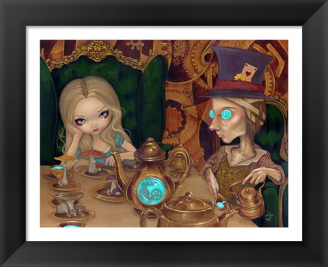 Framed Alice and the Mad Hatter Print