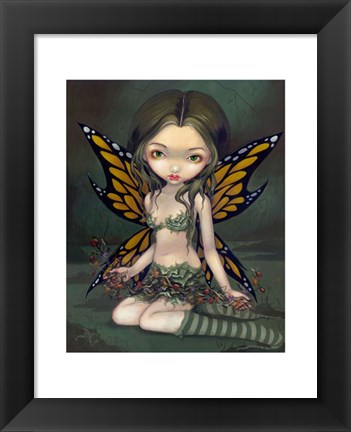 Framed Fairy with Dried Flowers Print