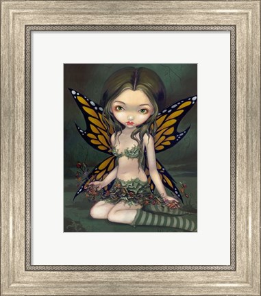 Framed Fairy with Dried Flowers Print