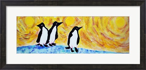 Framed Starry Night Penguin II Print